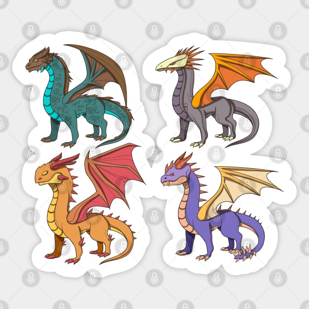 Dragon Collection Sticker by Mako Design 